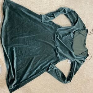 Green velvet dress